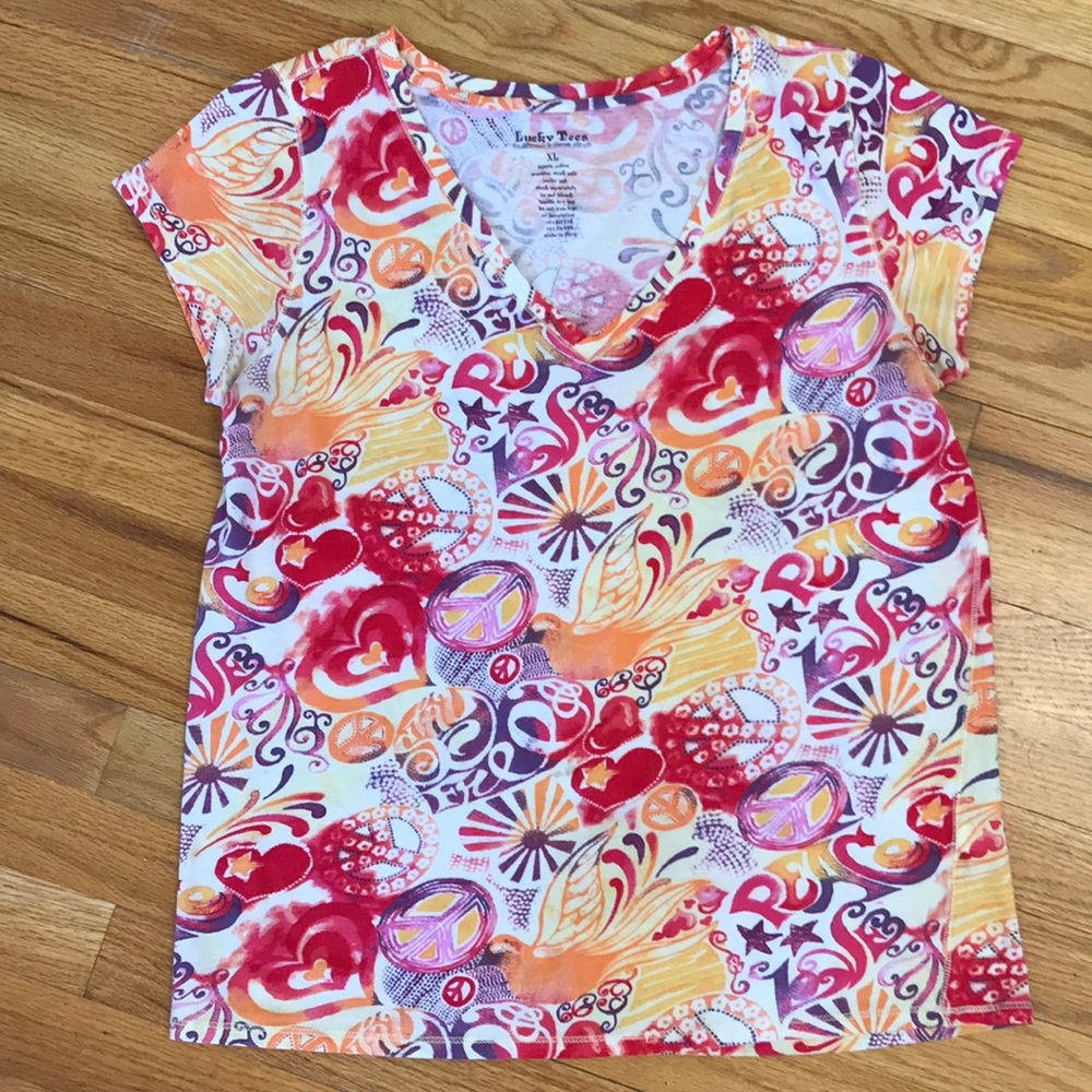 Lucky Brand Tees - Peace Love Dove Print
